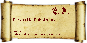 Michnik Makabeus névjegykártya
